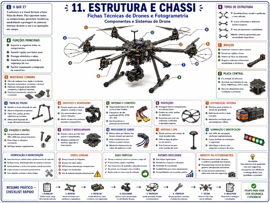 11. Estrutura e Chassi - Componentes e Sistemas do Drone