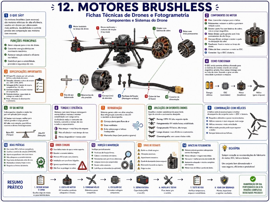 12. Motores Brushless - Componentes e Sistemas do Drone