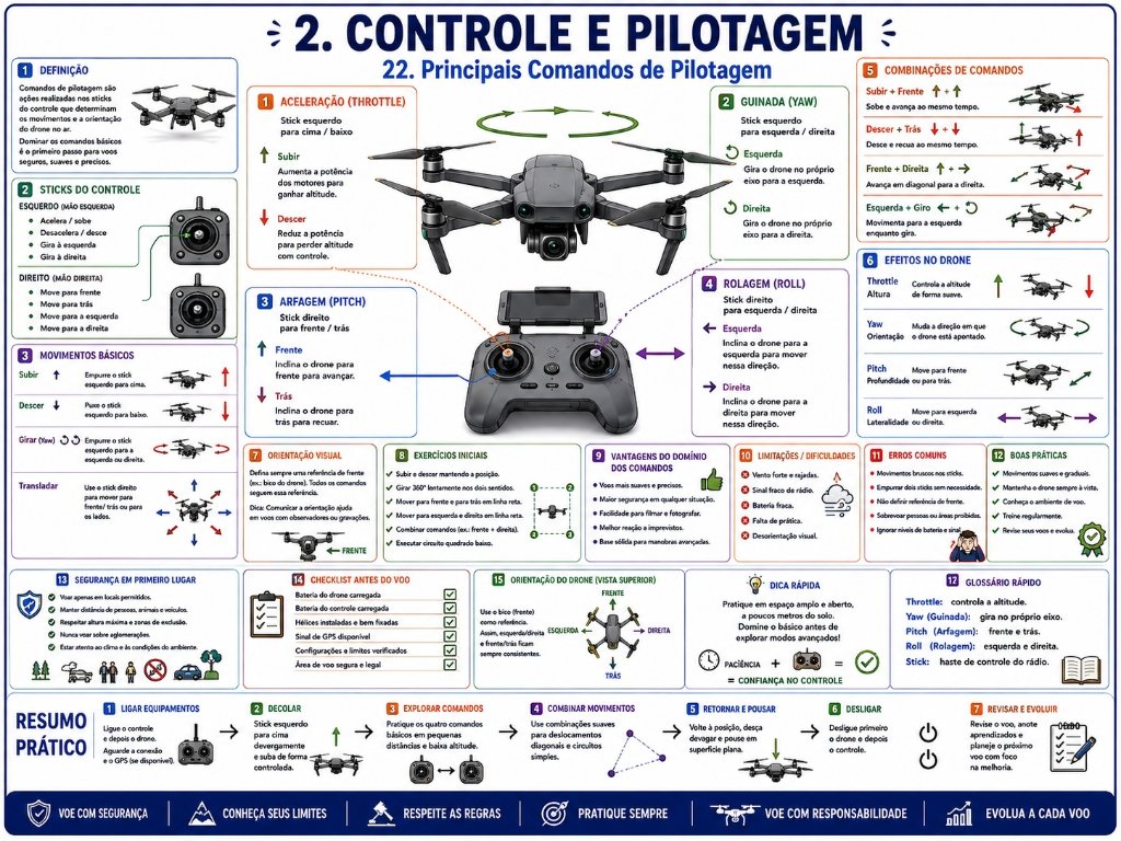 22. Principais Comandos de Pilotagem - Controle e Pilotagem