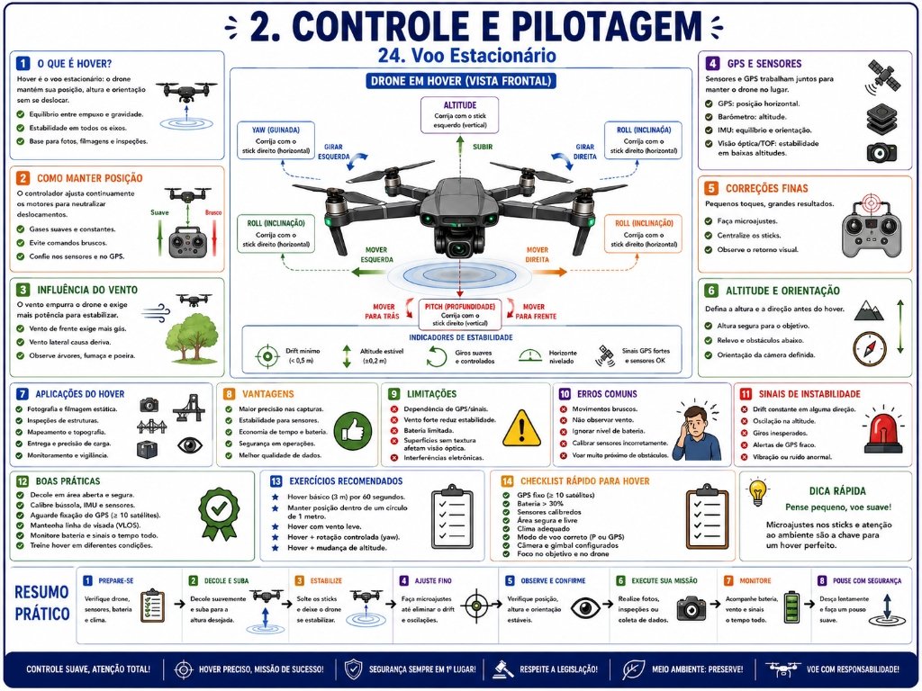 24. Voo Estacionário - Controle e Pilotagem