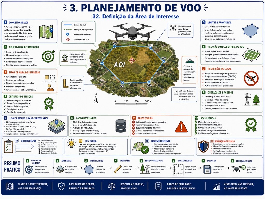 32. Definição da Área de Interesse - Planejamento de Voo